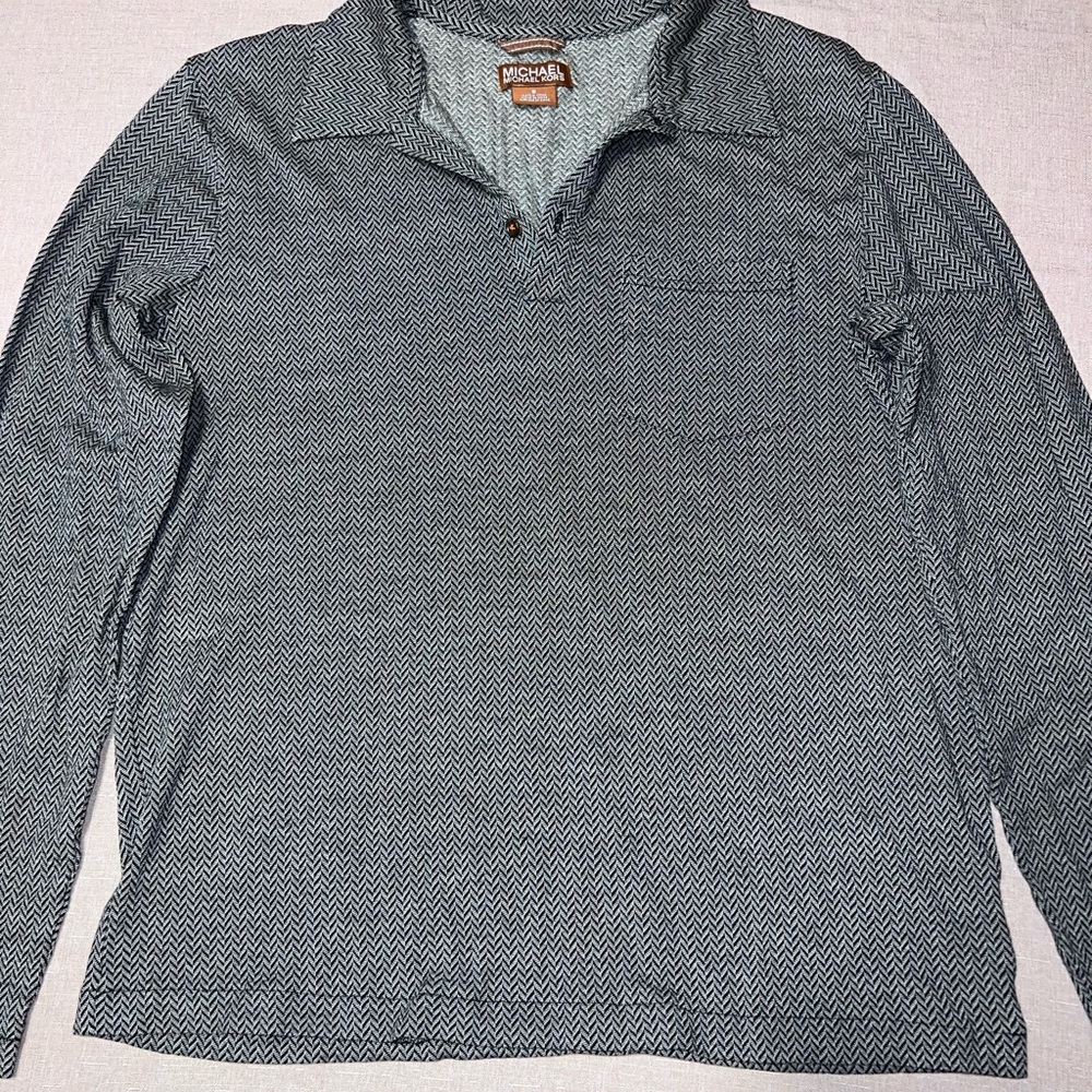 Michael Kors Men's Long Sleeve Patterned Shirt Size S